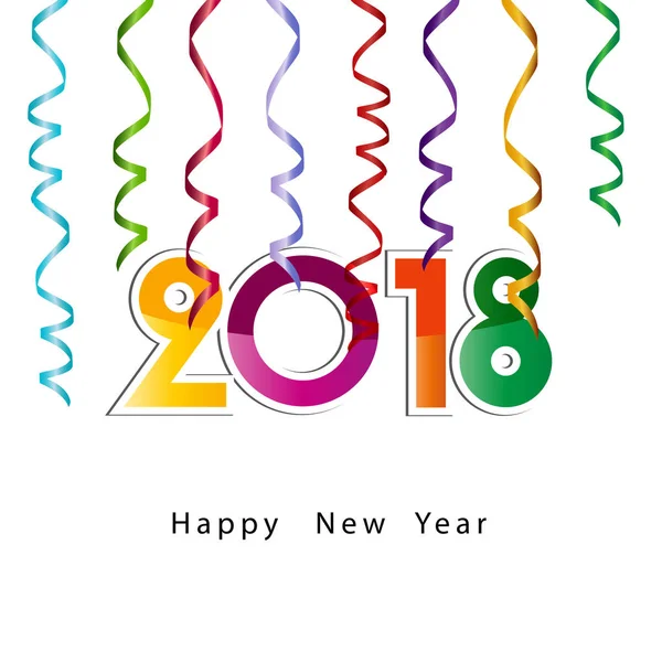 Año Nuevo 2018 — Vector de stock