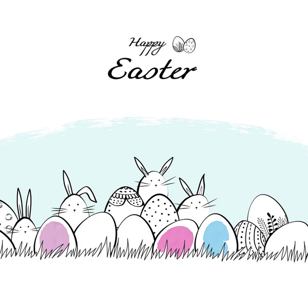 Wielkanocne ręcznie rysowane ilustracja — Wektor stockowy