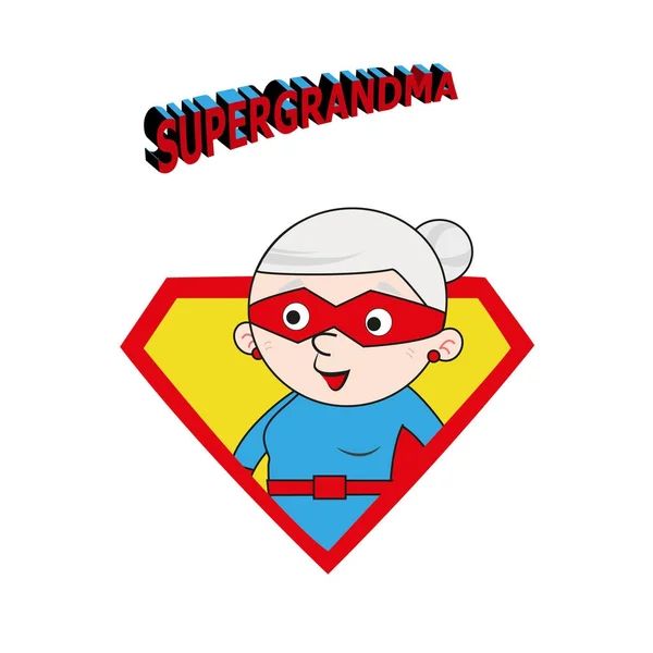 Super grandma — Stock Vector