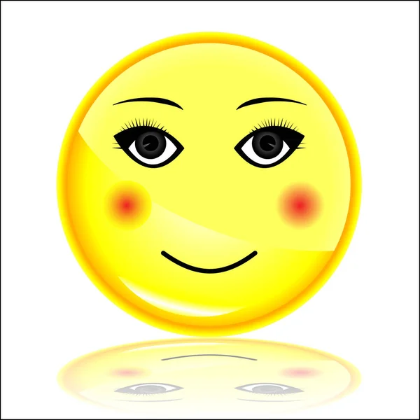 Vector Illustratie Ontwerp Van Grote Gele Zon Glimlach — Stockvector