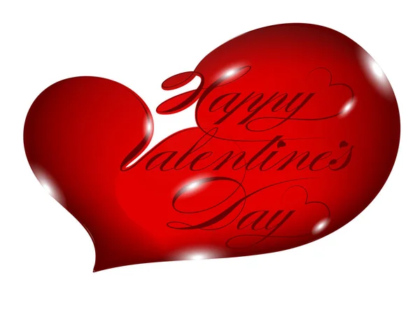 Векторні Ілюстрації Дизайн Червоний Вітальна Листівка Щасливий День Всіх Закоханих — стоковий вектор