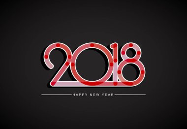 vektör çizim tasarım mutlu yeni yıl tebrik kartı