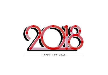 vektör çizim tasarım mutlu yeni yıl tebrik kartı