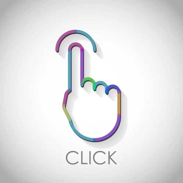 Vector Illustration Design Finger Click Logo Business Concept — Stock Vector