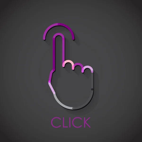 指のベクトル イラスト デザインが ビジネス概念のロゴをクリックします — ストックベクタ
