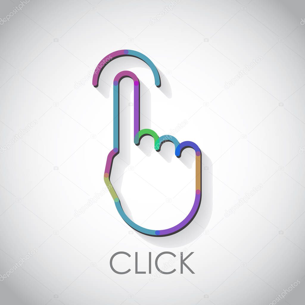 Vector illustration design of Finger click logo, business concept
