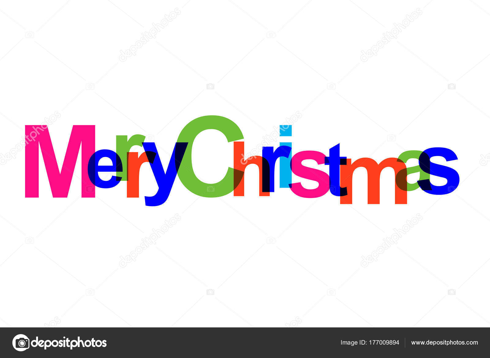 Disegno Illustrazione Vettoriale Colorato Moderno Testo Buon Natale — Vettoriale Stock