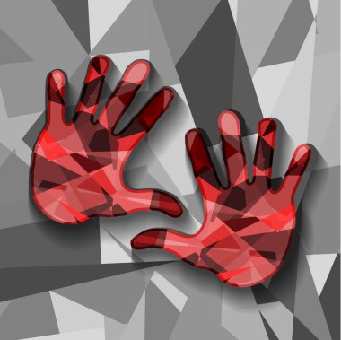 vektör çizim Tasarım renkli el