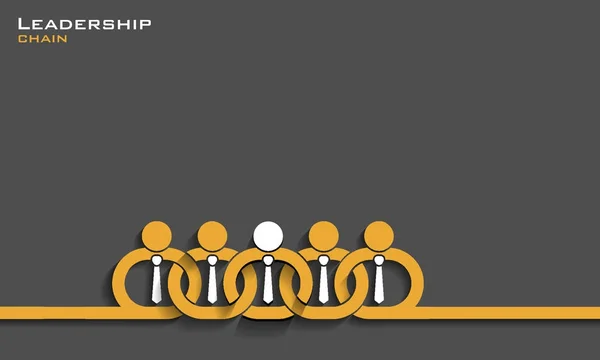 Векторна Ілюстрація Дизайну Концепції Ланцюга Лідерства — стоковий вектор