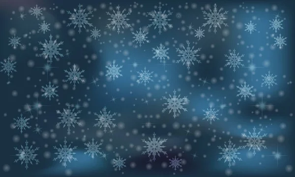 Vector Εικονογράφηση Σχεδιασμός Του Κομψό Χριστουγεννιάτικο Φόντο Νιφάδες Χιονιού — Διανυσματικό Αρχείο