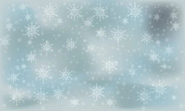 Vector Ilustración Diseño Fondo Navidad Elegante Con Copos Nieve — Archivo Imágenes Vectoriales