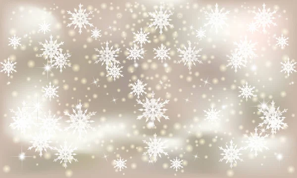 Vector Illustration Design Elegant Christmas Background Snowfalls — Stock Vector