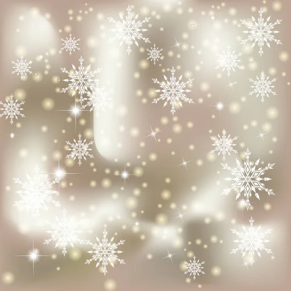 Vector Illustration Design Elegant Christmas Background Snowfalls — Stock Vector