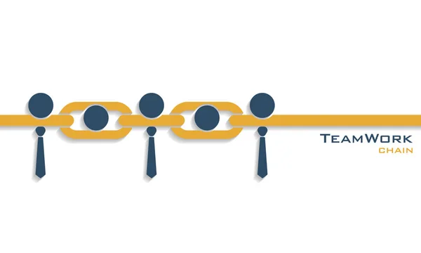 Vector Illustration Design Business Partner Chain Teamwork Concept — Stock Vector