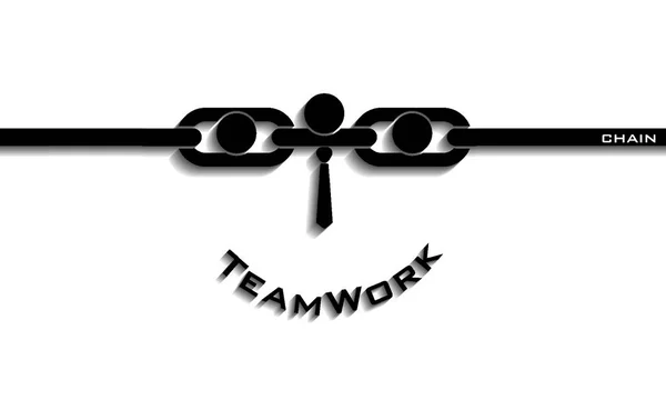 Vektor Illustration Design des Geschäftspartners in Kette. Teamwork-Konzept — Stockillustration Vektor Illustration Design Des Geschäftspartners Kette Teamwork Konzept — Stockvektor