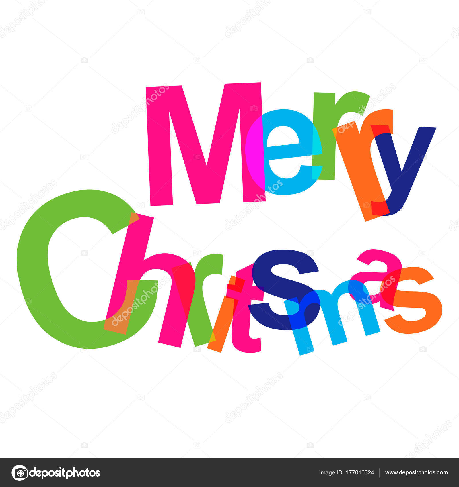 Disegno Illustrazione Vettoriale Colorato Moderno Testo Buon Natale — Vettoriale Stock
