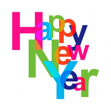 vektör çizim tasarım mutlu yeni yıl tebrik kartı