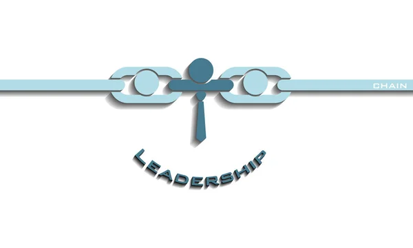 Illustration Vectorielle Conception Concept Chaîne Leadership — Image vectorielle