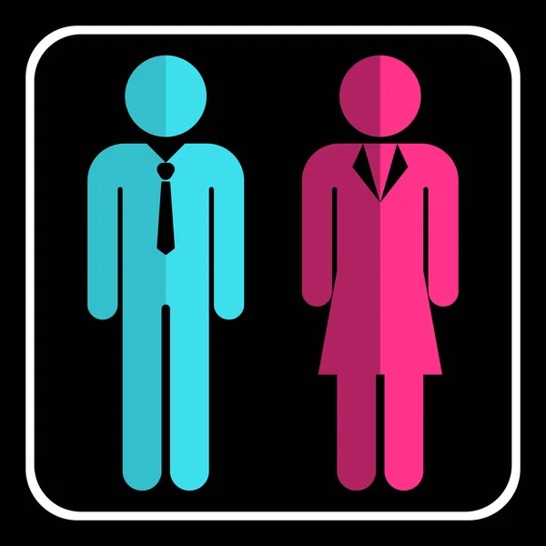 Illustration Vectorielle Symbole Homme Affaires Femme Affaires — Image vectorielle