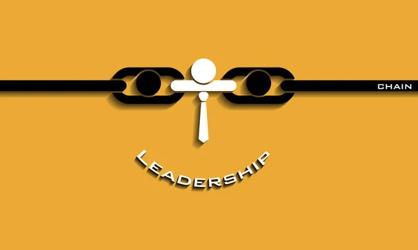 Illustration Vectorielle Conception Concept Chaîne Leadership — Image vectorielle