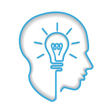 hayal gücü ve başarı kavramı, kafa, yeni fikir oluşturma vektör