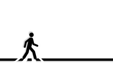 Yaya yaya geçidi, vektör çizim 