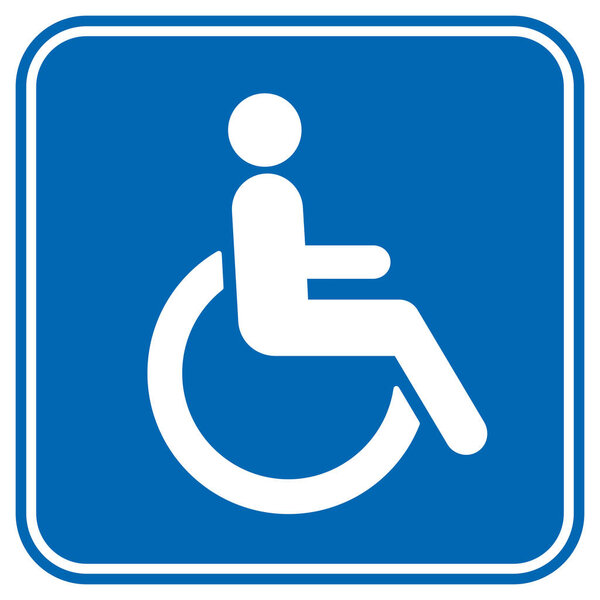 Disabled wheelchair icon, vector illustration