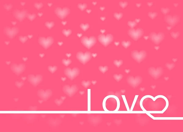 Valentine Day Card Love Lettering Vector Illustration — Stock Vector