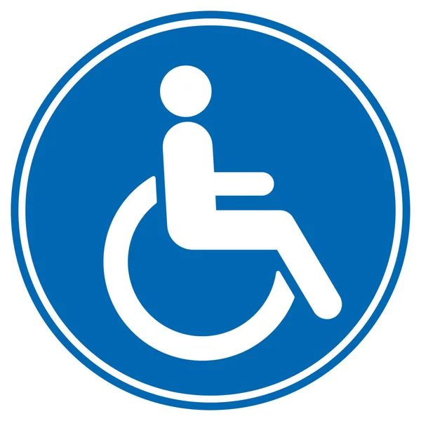 Symbol Für Behinderte Rollstuhlfahrer Vektorillustration — Stockvektor