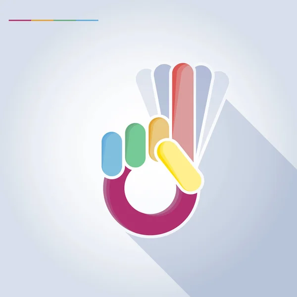 Nej Pekaren Finger Gest Symbol Vektorillustration — Stock vektor