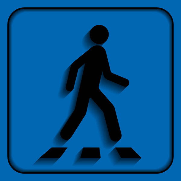 Пешеходный переход, векторная иллюстрация
 