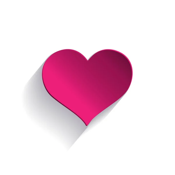 Pink Heart Icon Love Symbol Vector Illustration — Stock Vector