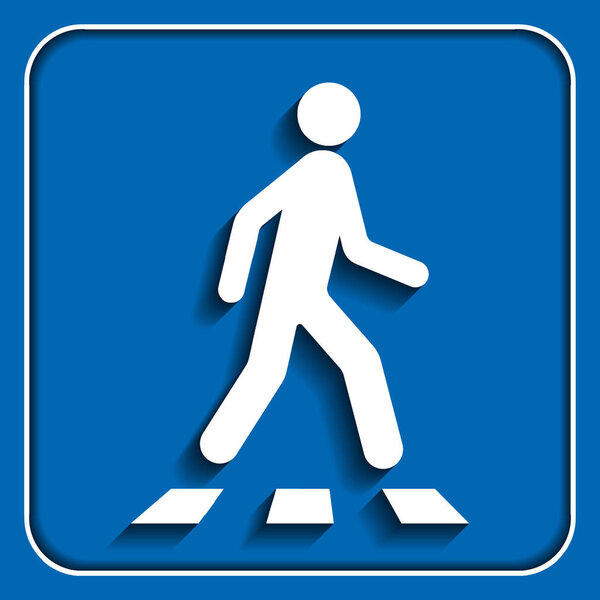 Пешеходный переход, векторная иллюстрация
 