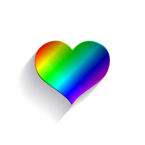 Πολύχρωμα Καρδιά Εικονίδιο Σύμβολο Της Αγάπης Διανυσματικά Εικονογράφηση — Διανυσματικό Αρχείο