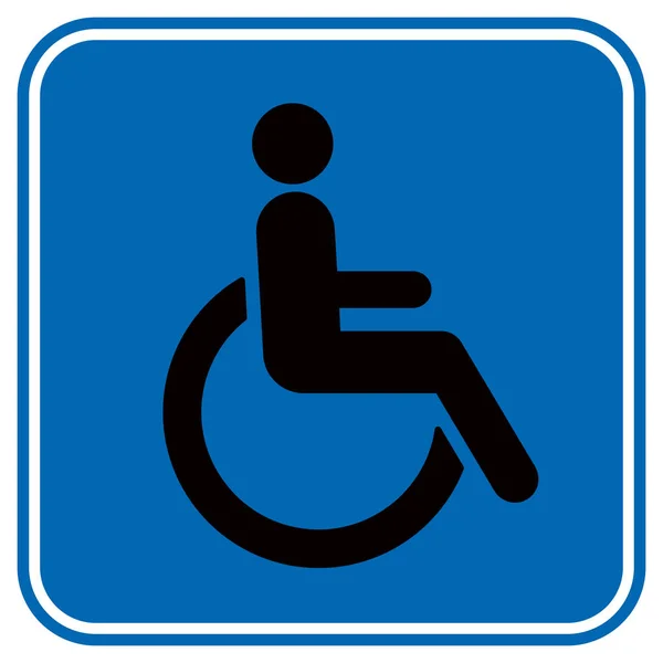 Handicap Rolstoel Pictogram Vectorillustratie — Stockvector