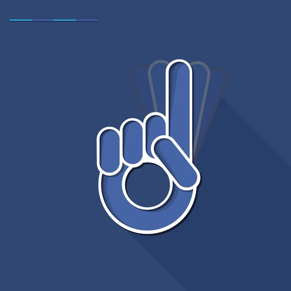 Pointer Finger Gesture Symbol Vector Illustration — Stock Vector