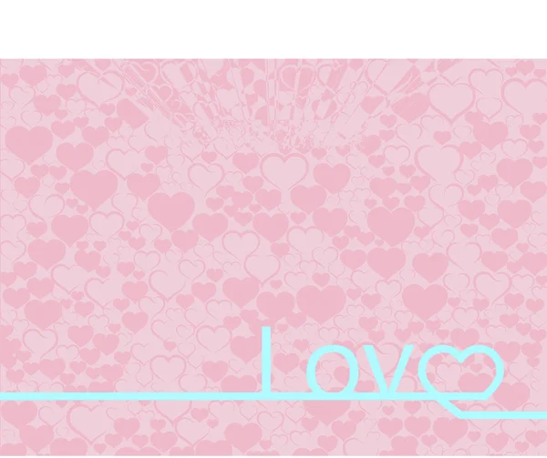 Valentijnskaart Met Love Letters Vectorillustratie — Stockvector