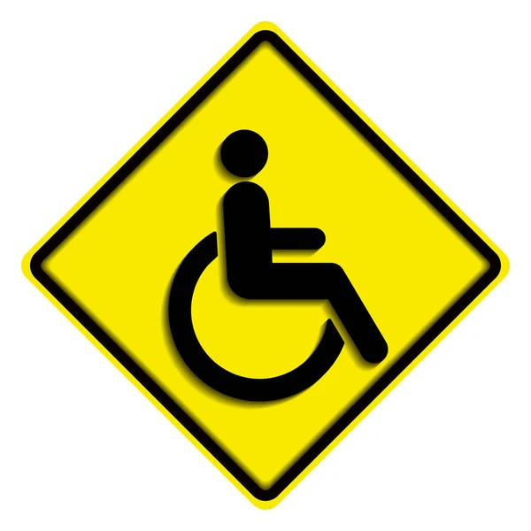 Handicap Rolstoel Pictogram Vectorillustratie — Stockvector