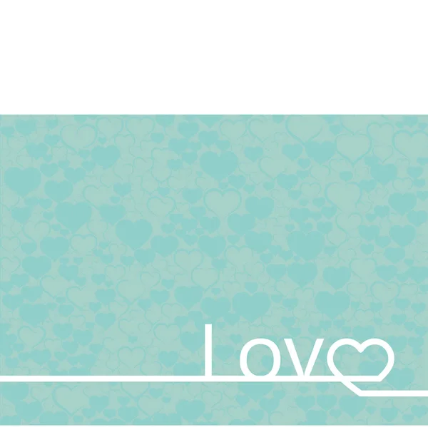 愛の文字 ベクトル図でのバレンタイン カード — ストックベクタ