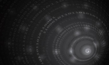 İkili kod tünel, vektör arka plan  