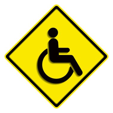 Engelli tekerlekli sandalye kutsal kişilerin resmi, vektör çizim