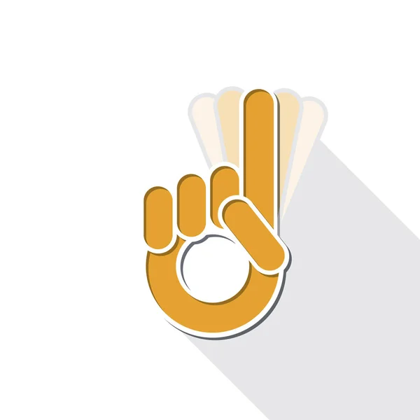Όχι Δάκτυλο Δείκτη Σύμβολο Χειρονομία Εικονογράφηση Διάνυσμα — Διανυσματικό Αρχείο