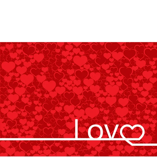 Biglietto San Valentino Con Scritta Love Illustrazione Vettoriale — Vettoriale Stock