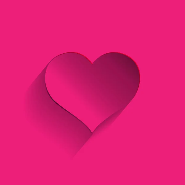 Ícone Coração Rosa Símbolo Amor Ilustração Vetorial — Vetor de Stock
