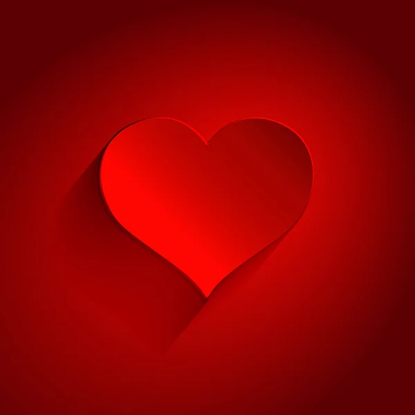 Ícone Coração Vermelho Símbolo Amor Vetor —  Vetores de Stock