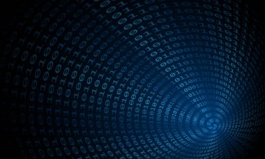 İkili kod tünel, vektör arka plan  