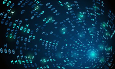 İkili kod tünel, vektör arka plan  