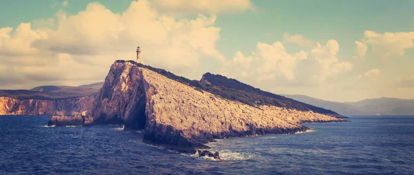 ギリシャ レフカダ島岬島灯台 — ストック写真