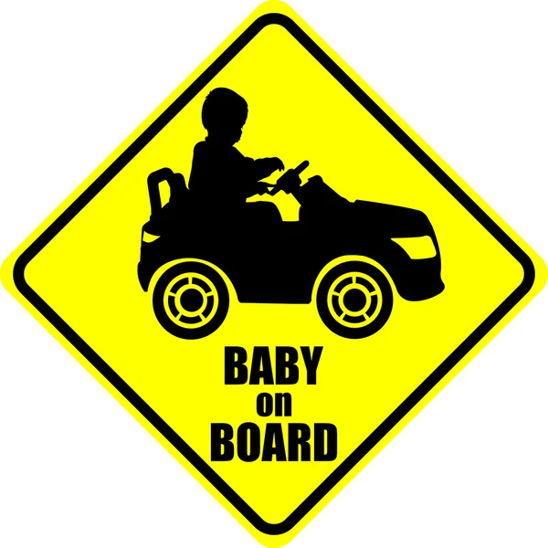 Etiqueta de etiqueta de bebê a bordo — Vetor de Stock