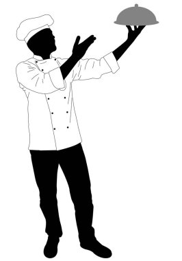 Şef yemek sunan özel evin